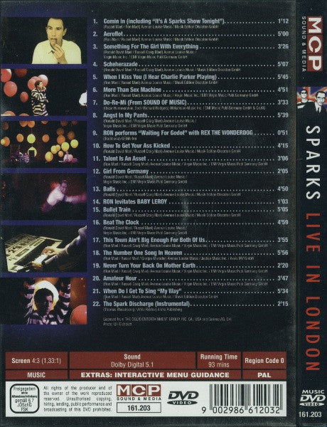 Sparks : Live In London (DVD-V, PAL)