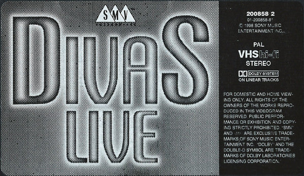 Divas (6) : VH1 Divas Live (VHS, PAL, Dol)