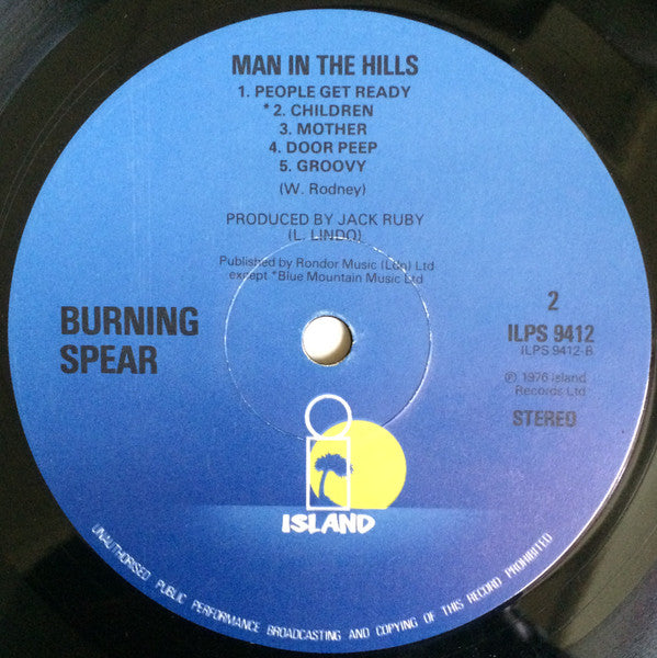 Burning Spear : Man In The Hills (LP, Album, RE)