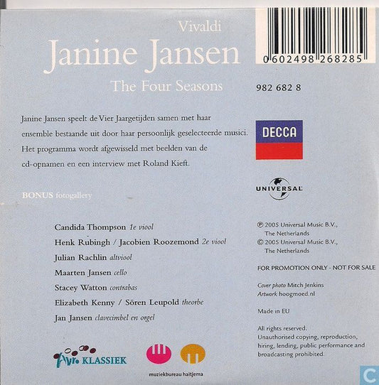 Janine Jansen, Antonio Vivaldi : The Four Seasons (DVD-V, Promo)