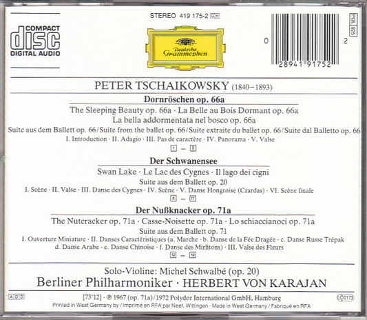 Pyotr Ilyich Tchaikovsky - Berliner Philharmoniker • Herbert von Karajan : Tschaikowsky - Ballettsuiten (Dornröschen • Schwanensee • Nussknacker) (CD, Comp)
