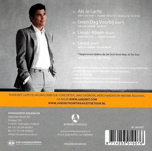 Jan Smit : Als Je Lacht (CD, Single)