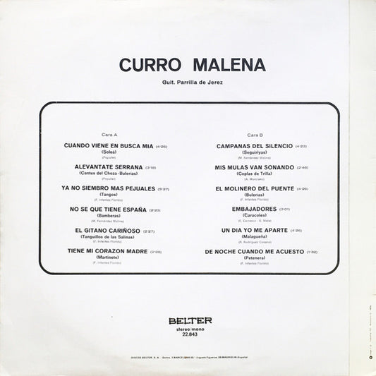 Curro Malena : Curro Malena (LP, Album)