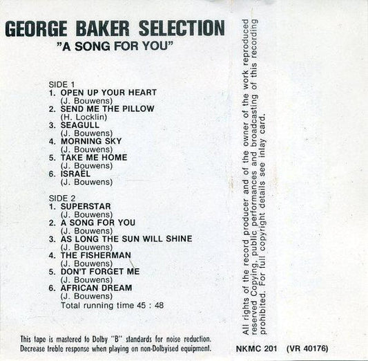 George Baker Selection : A Song For You (Cass, Album)