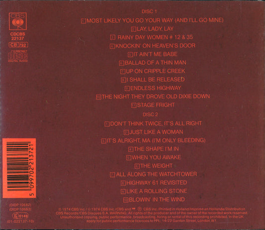 Bob Dylan / The Band : Before The Flood (2xCD, Album, RE)