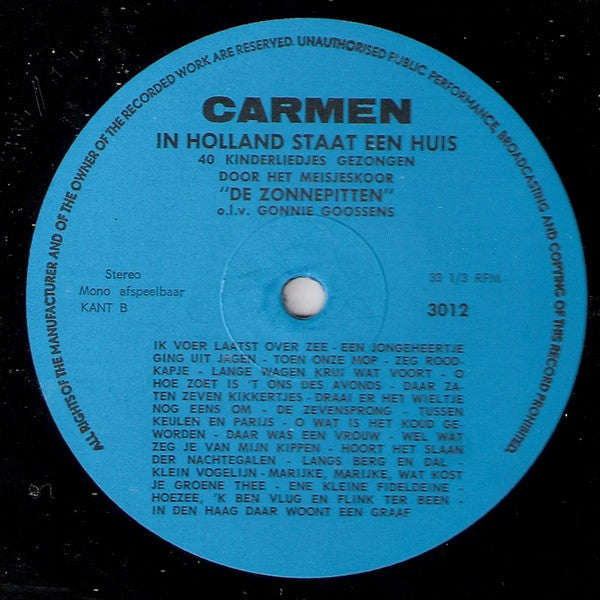 De Zonnepitten : In Holland Staat Een Huis (LP, Album)