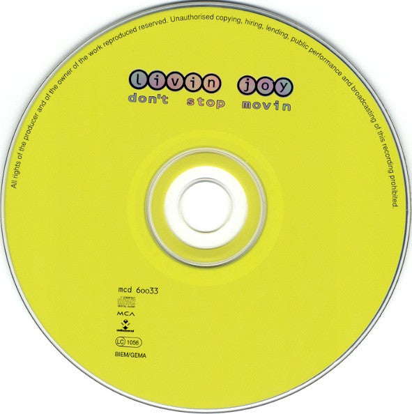 Livin' Joy : Don't Stop Movin (CD, Album)