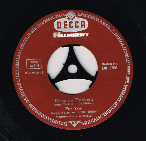 Mantovani And His Orchestra : Charmaine / Wyoming (7", EP)