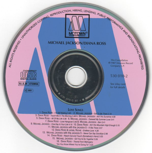 Michael Jackson / Diana Ross : Love Songs (CD, Comp)