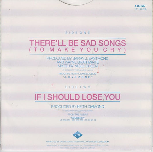 Billy Ocean : There'll Be Sad Songs (To Make You Cry) (7", Single)