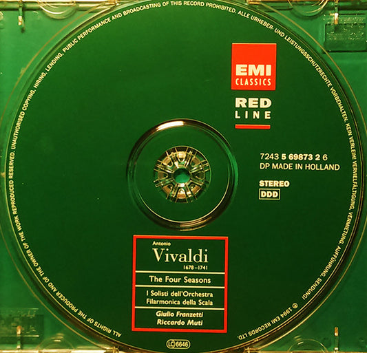 Antonio Vivaldi, Giulio Franzetti, Riccardo Muti, Filarmonica Della Scala : The Four Seasons (CD, Comp, RE)