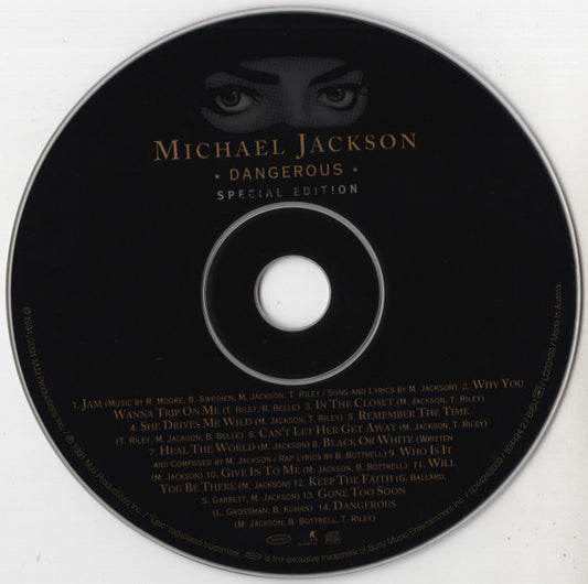Michael Jackson : Dangerous (CD, Album, RE, RM, S/Edition)