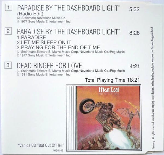 Meat Loaf : Paradise By The Dashboard Light (CD, Maxi)