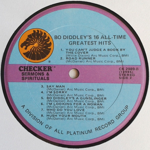 Bo Diddley : Bo Diddley's 16 All-Time Greatest Hits (LP, Comp, RE)