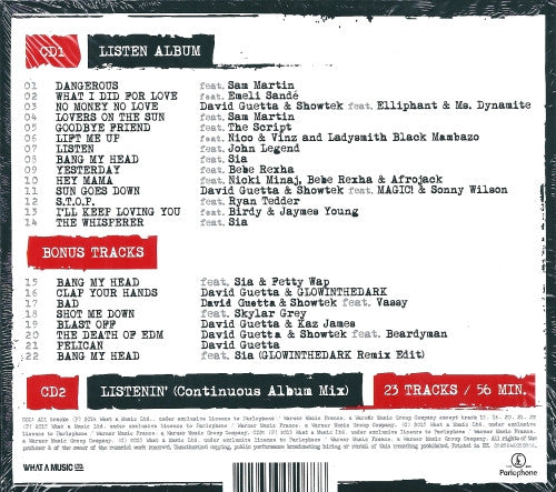 David Guetta : Listen Again (CD, Album, RE + CD, Mixed + Dlx, Ltd, Mixed)