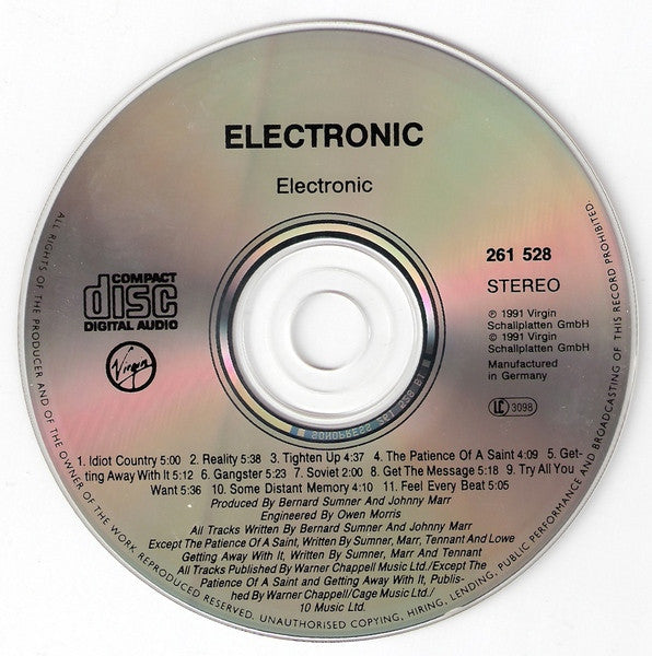 Electronic : Electronic (CD, Album)