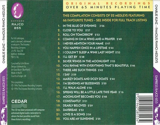 Charlie Kunz : Famous Piano Medleys (CD, Comp, RM)