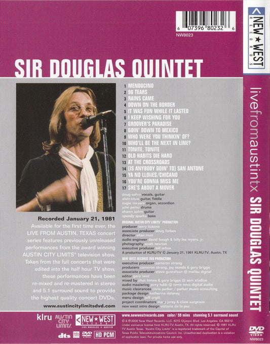 Sir Douglas Quintet : Live From Austin TX (DVD-V, Album, NTSC, DTS)