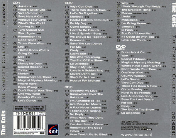 The Cats : The Complete Collection (3xCD, Comp + DVD-V)