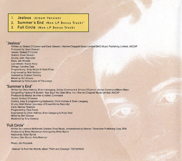 Sinéad O'Connor : Jealous (CD, Single)