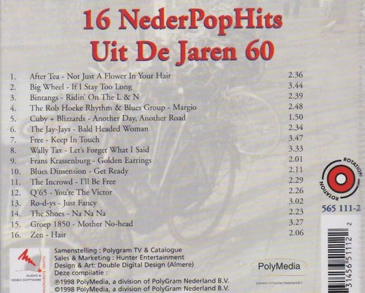 Various : 16 NederPopHits Uit De Jaren 60 (CD, Comp)