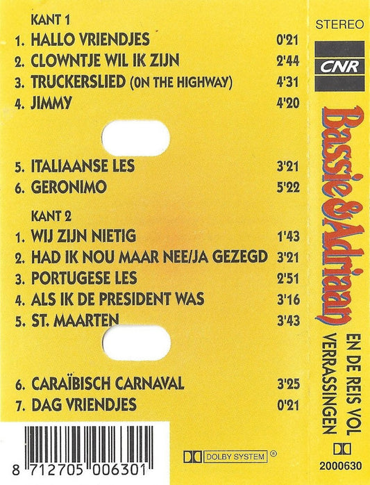 Bassie & Adriaan : En De Reis Vol Verrassingen (Cass, Album)