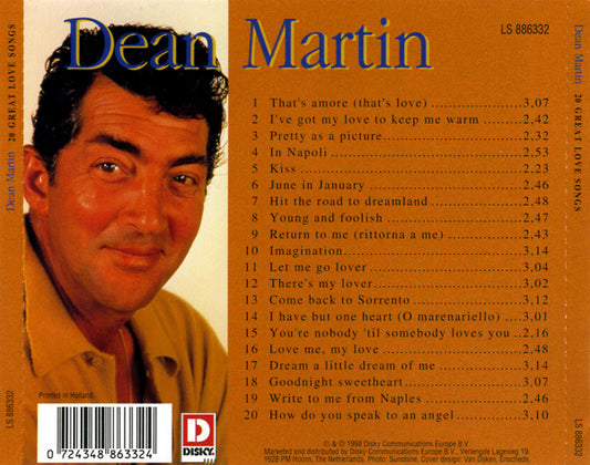 Dean Martin : 20 Great Love Songs (CD, Comp)
