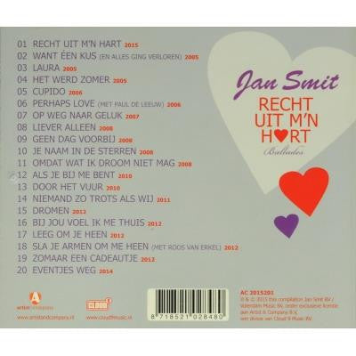 Jan Smit : Recht Uit M'n Hart (Ballades) (CD, Comp)