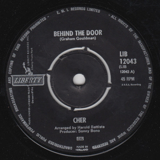 Cher : Behind The Door (7", Single)