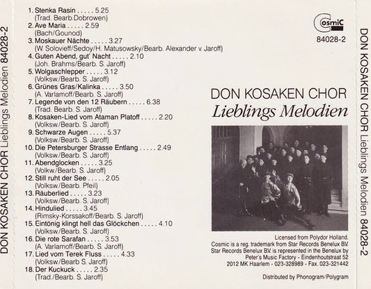 Don Kosaken Chor Serge Jaroff : Lieblings Melodien (CD, Comp)