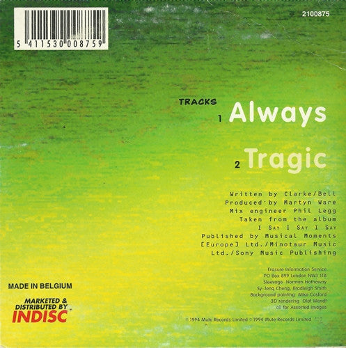 Erasure : Always (CD, Single, Car)