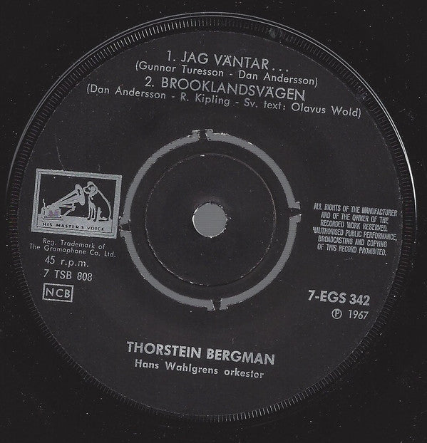 Thorstein Bergman : Helgdagskväll I Timmerkojan (7", EP)