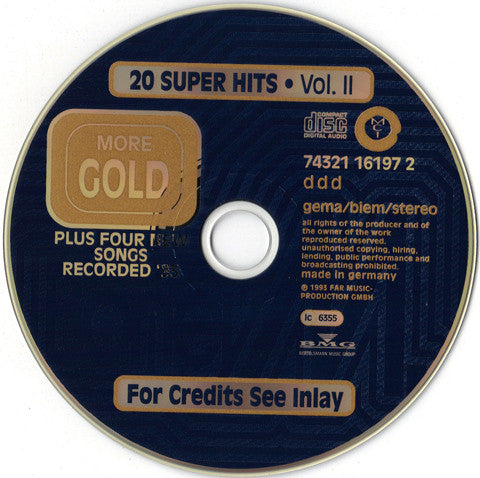 Boney M. : More Gold - 20 Super Hits Vol. II (CD, Comp)