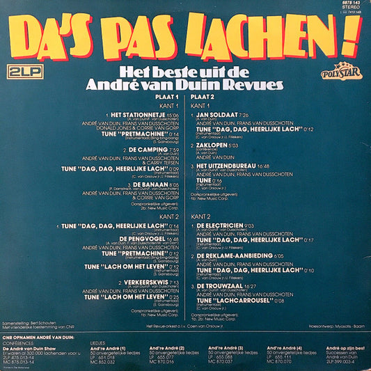 André van Duin : Da's Pas Lachen! (Het Beste Uit De André Van Duin Revues) (2xLP, Comp)