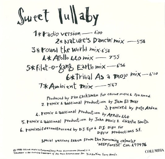 Deep Forest : Sweet Lullaby (CD, Maxi)