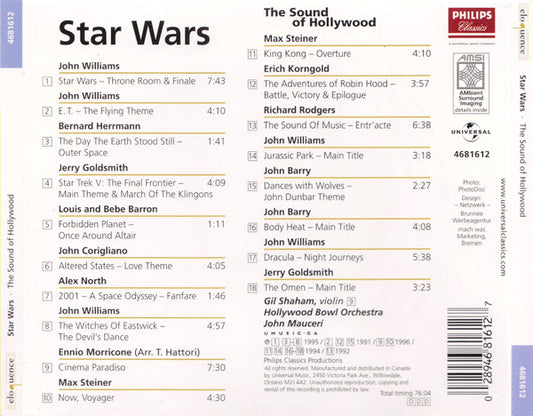 John Mauceri, Hollywood Bowl Orchestra : Star Wars: The Sound Of Hollywood (CD, Album, Multichannel, Sur)
