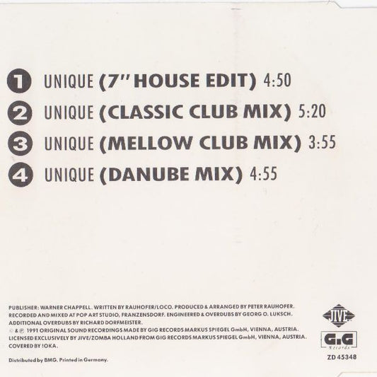 Danube Dance Feat. Kim Cooper : Unique (CD, Maxi)
