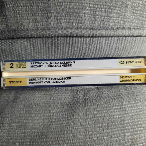Ludwig van Beethoven, Wolfgang Amadeus Mozart - Berliner Philharmoniker, Herbert von Karajan : Missa Solemnis / Krönungsmesse = Coronation Mass (2xCD, Comp, RM)