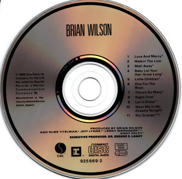 Brian Wilson : Brian Wilson (CD, Album)