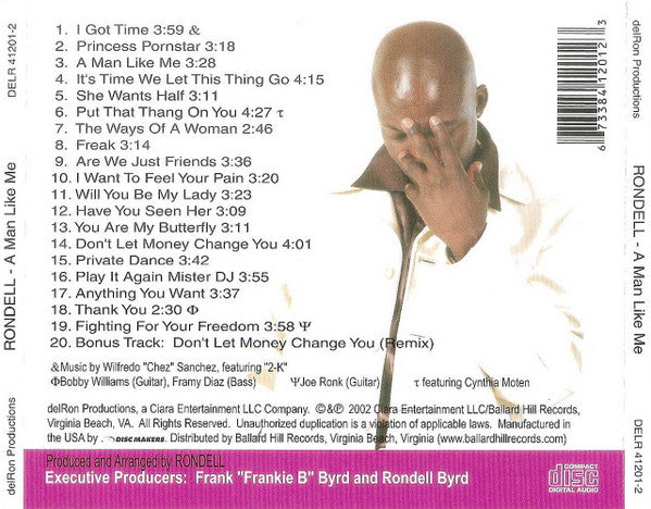 Rondell : A Man Like Me (CD, Album)