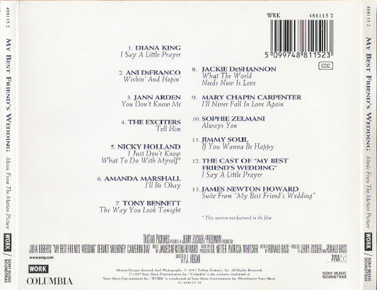 Various : My Best Friend's Wedding (Music From The Motion Picture) (CD, Comp)