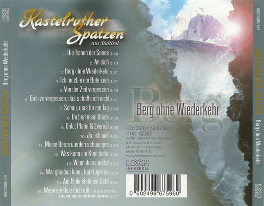 Kastelruther Spatzen : Berg Ohne Wiederkehr (CD, Album)