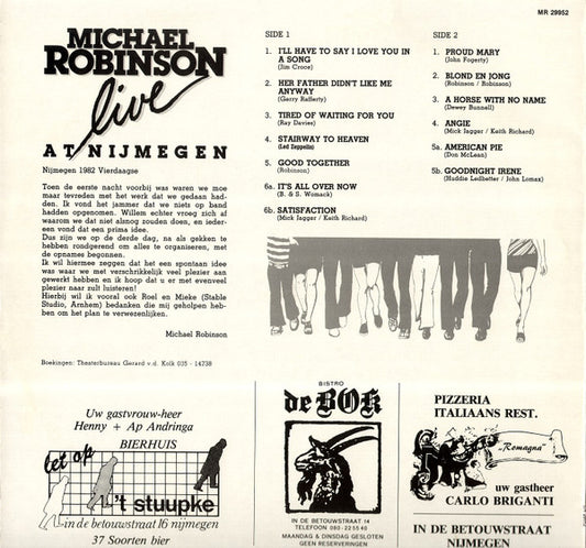 Michael Robinson (10) : Live At Nijmegen (LP, Album)