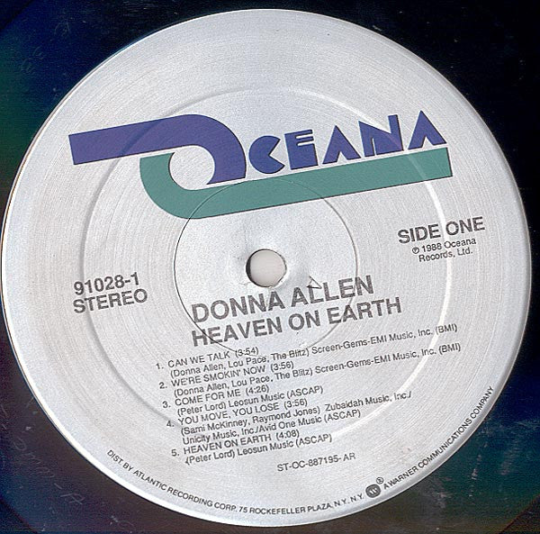 Donna Allen : Heaven On Earth (LP, Album)