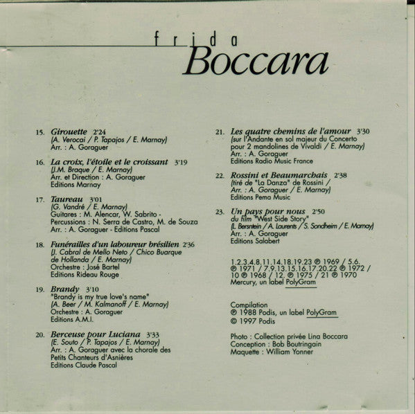 Frida Boccara : Frida Boccara (CD, Comp, RE)