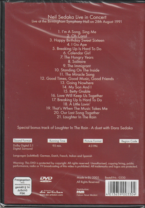 Neil Sedaka : Live In Birmingham (DVD-V)