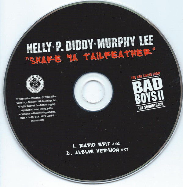 Nelly ▪ P. Diddy ▪ Murphy Lee : Shake Ya Tailfeather (CD, Single)