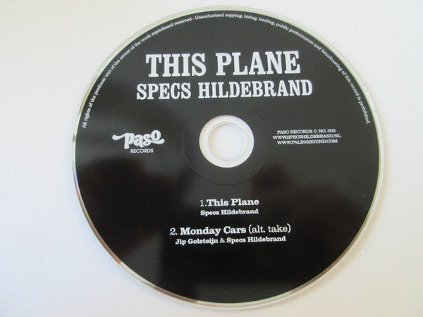 Specs Hildebrand : This Plane (CD, Single)