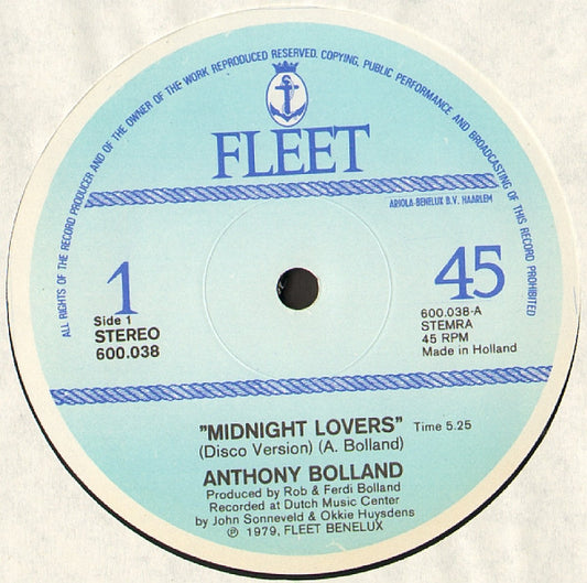 Anthony Bolland : Midnight Lovers (12", Maxi, Ltd)