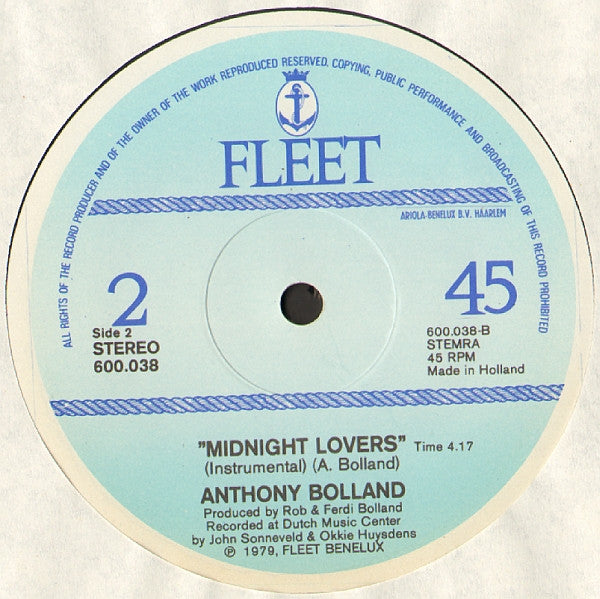 Anthony Bolland : Midnight Lovers (12", Maxi, Ltd)